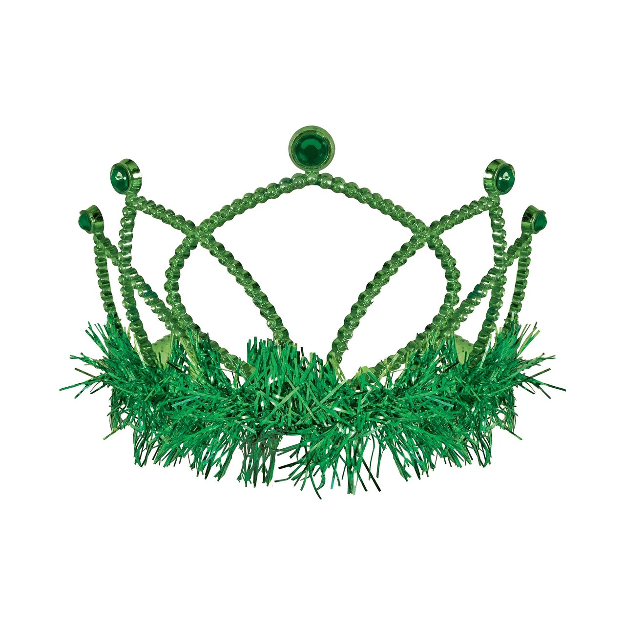 12 Pack Bulk Green Plastic Tiara with Combs Spirit & School Pride